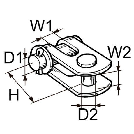 Selden Toggle FO/FO Wire dia. 12(2 Pins)
