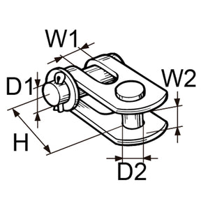 Selden Toggle FO/FO Wire dia. 16MM(2 Pins