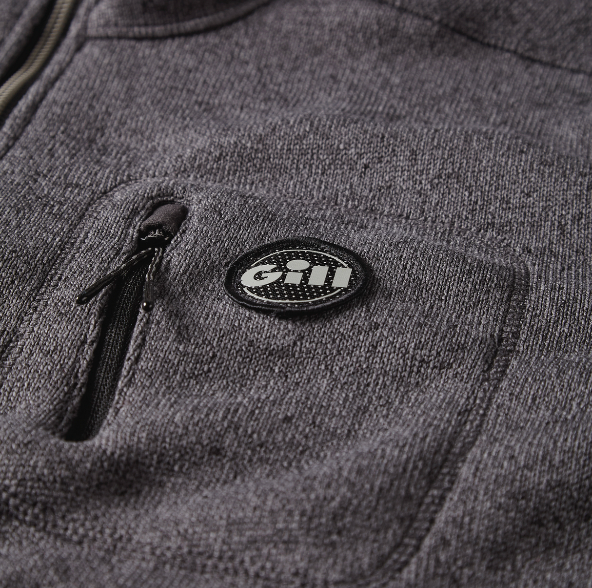 Gill Men's Knit Fleece Jacket Ash
