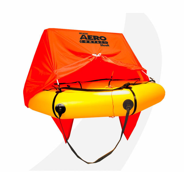 Revere 4 person Aero Compact Liferaft w/canopy & deluxe kit