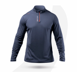 Zhik Mens UVActive High Collar 1/4 Zip Top - Navy