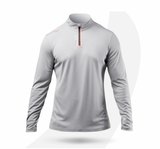 Zhik Mens UVActive High Collar 1/4 Zip Top - Grey