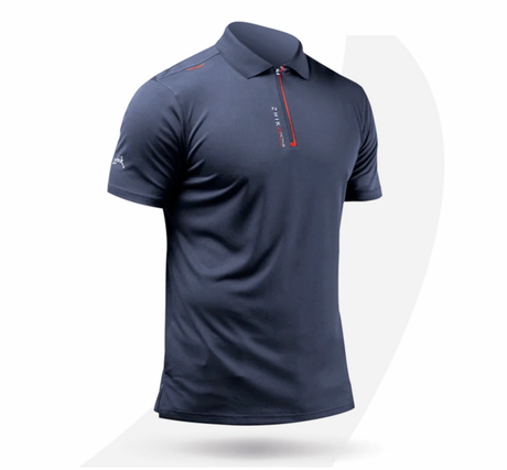 Zhik Mens UVActive Zip Sports Polo - Navy