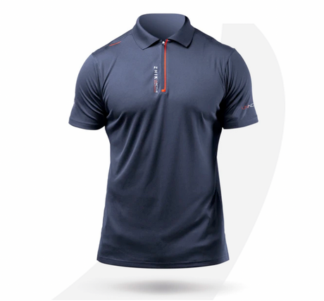 Zhik Mens UVActive Zip Sports Polo - Navy