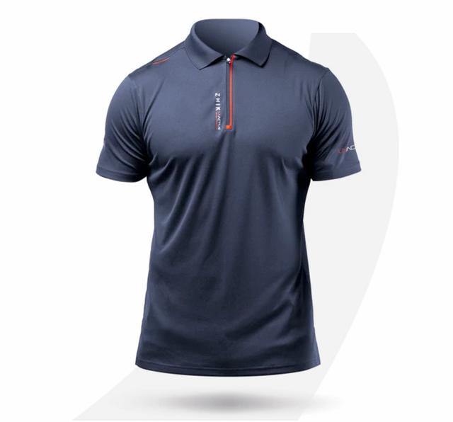 Zhik Mens UVActive Zip Sports Polo - Navy