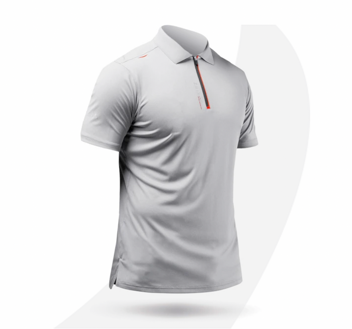 Zhik Mens UVActive Zip Sports Polo - Grey