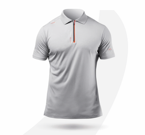 Zhik Mens UVActive Zip Sports Polo - Grey