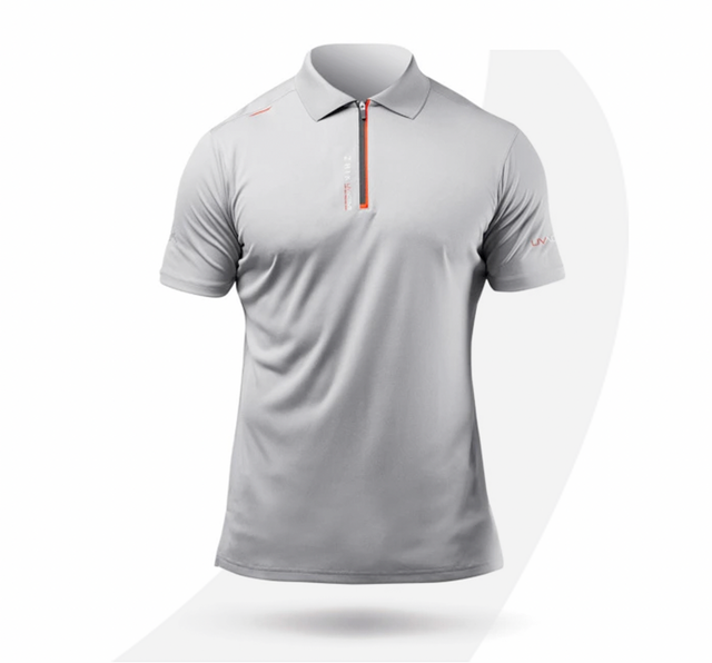Zhik Mens UVActive Zip Sports Polo - Grey