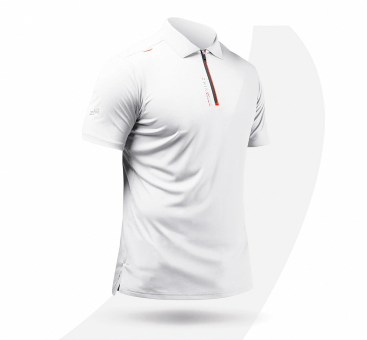 Zhik Mens UVActive Zip Sports Polo - White