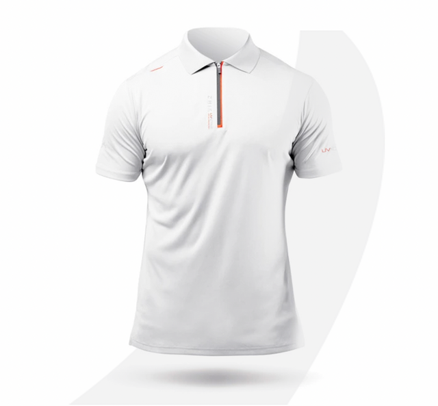 Zhik Mens UVActive Zip Sports Polo - White