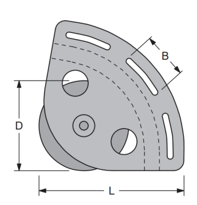 Antal 70mm Aluminum Clew Block