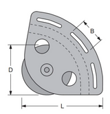 Antal 70mm Aluminum Clew Block