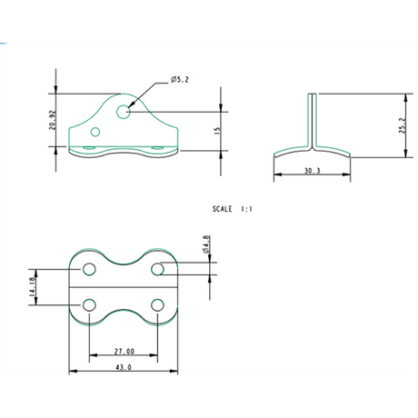 Allen Brothers 5MM Stainless Steel Curved Anchor Plate