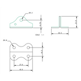 Allen Brothers 5MM Stainless Steel Split Anchor Plate