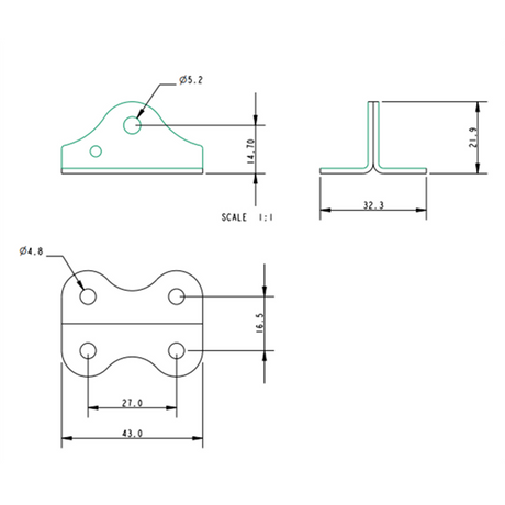 Allen Brothers 5MM Stainless Steel Split Anchor Plate