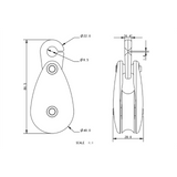 Allen Brothers 38MM Sheet Block Single Becket