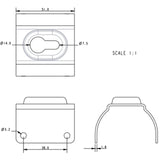 Allen Brothers 50-80MM Kicking Strap Bracket