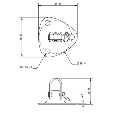 Allen Brothers Stainless Steel Swivel Base C/W Shackle