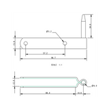 Allen Brothers 6MM Stainless Steel Long Optimist Rudder Pintle