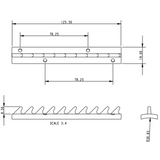 Allen Brothers 126MM Toothed Hook Rack