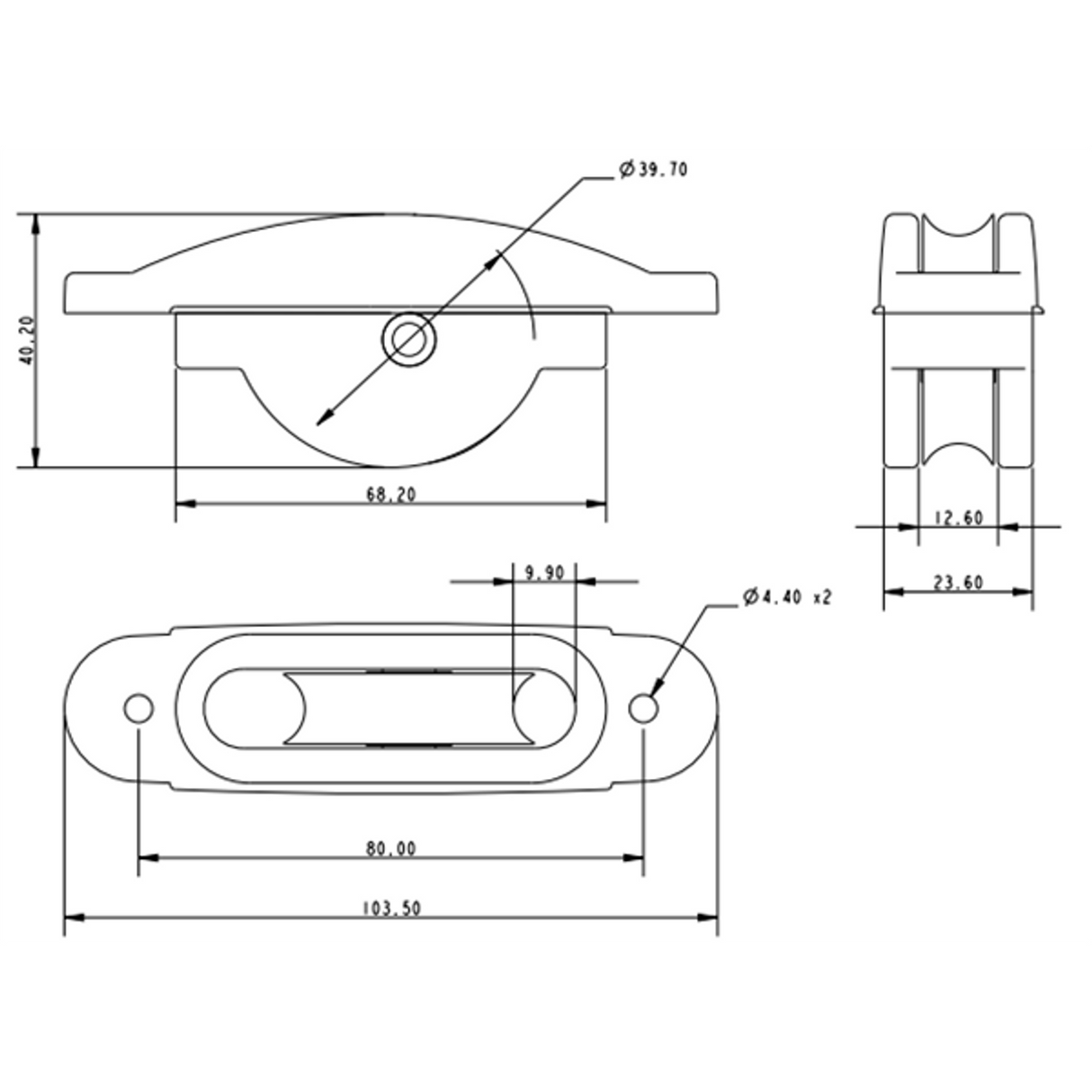Allen Brothers 38mm X 12mm Nylon Sheave Box