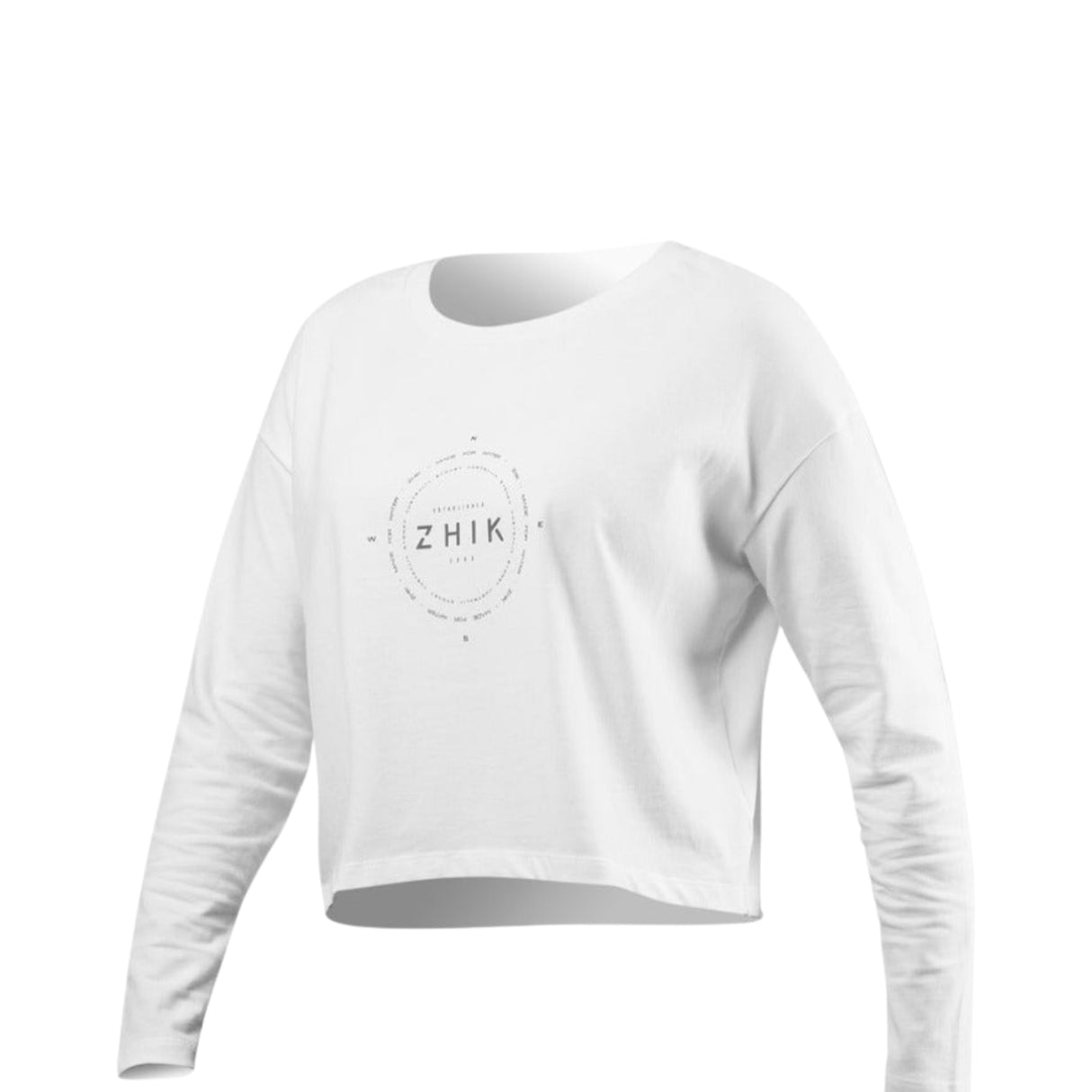 Zhik Womens Compass Print Long Sleeve Cotton Tee