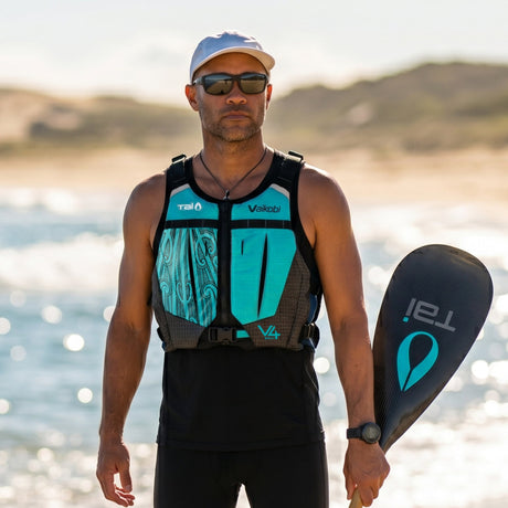 Vaikobi V4 PFD - Tai Paddles Pūhoro Design - Teal/Black