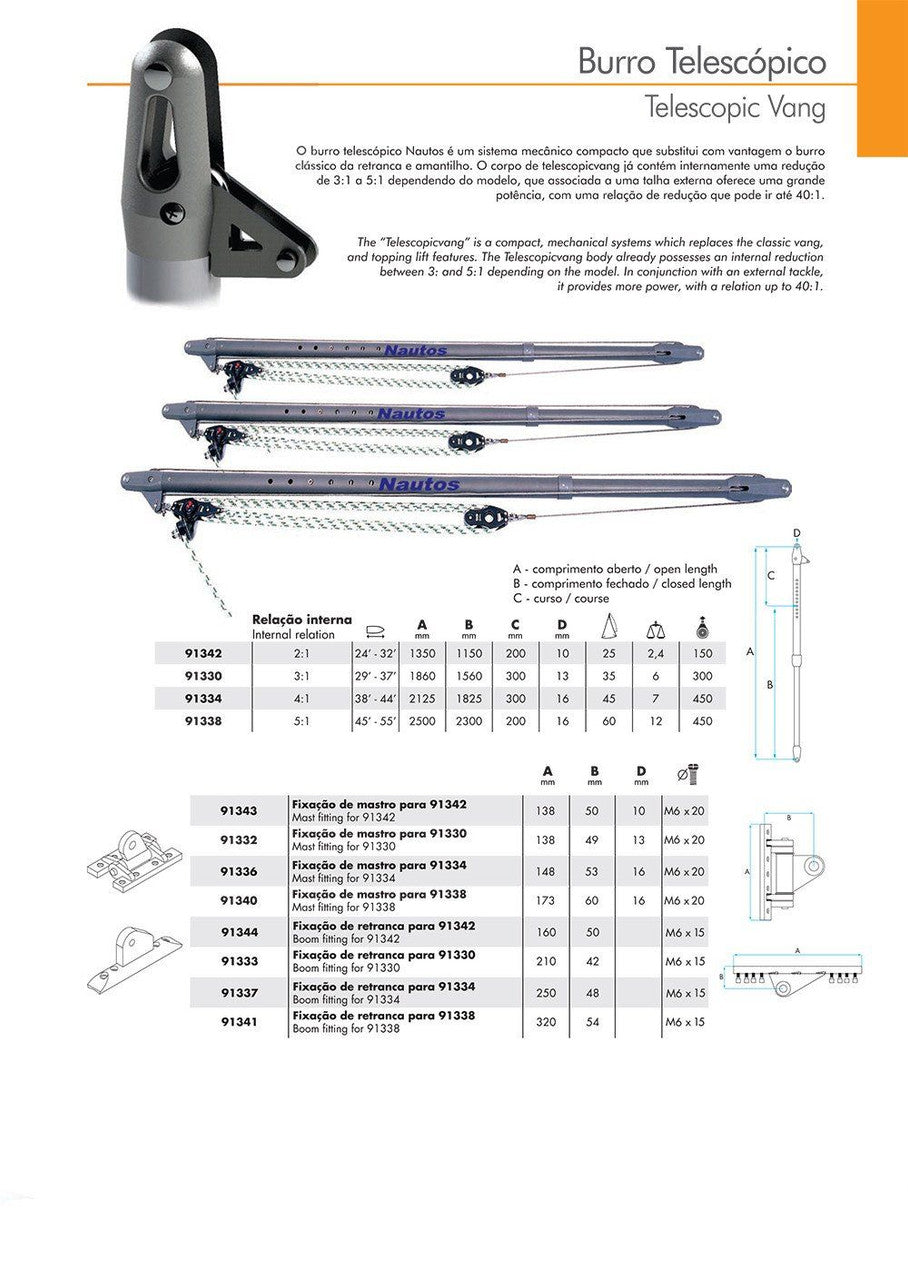 91342 Telescoping Vang / Internal Relation 2:1