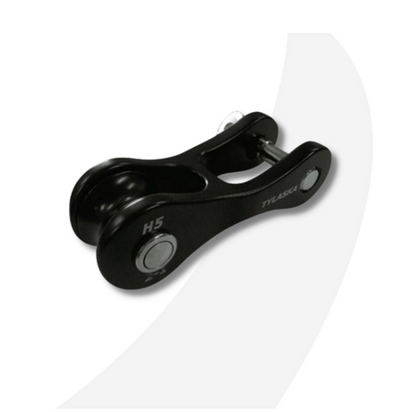 Tylaska H5 2:1 Aluminum Halyard Shackle (with Sheave)