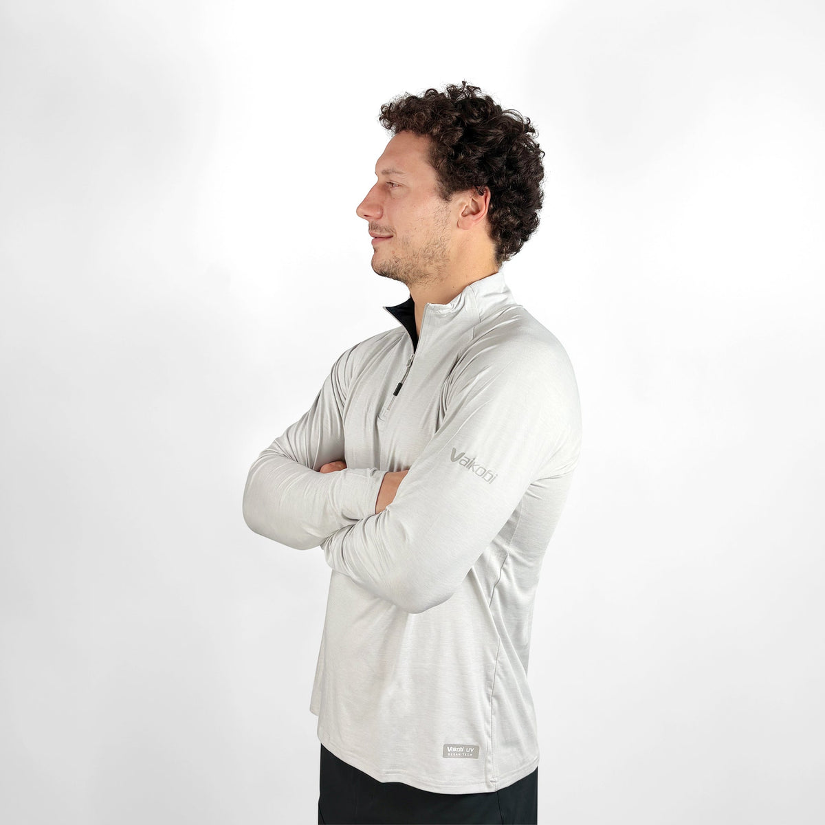 Vaikobi UV Ocean Tech Long Sleeve Zip Top - Silver