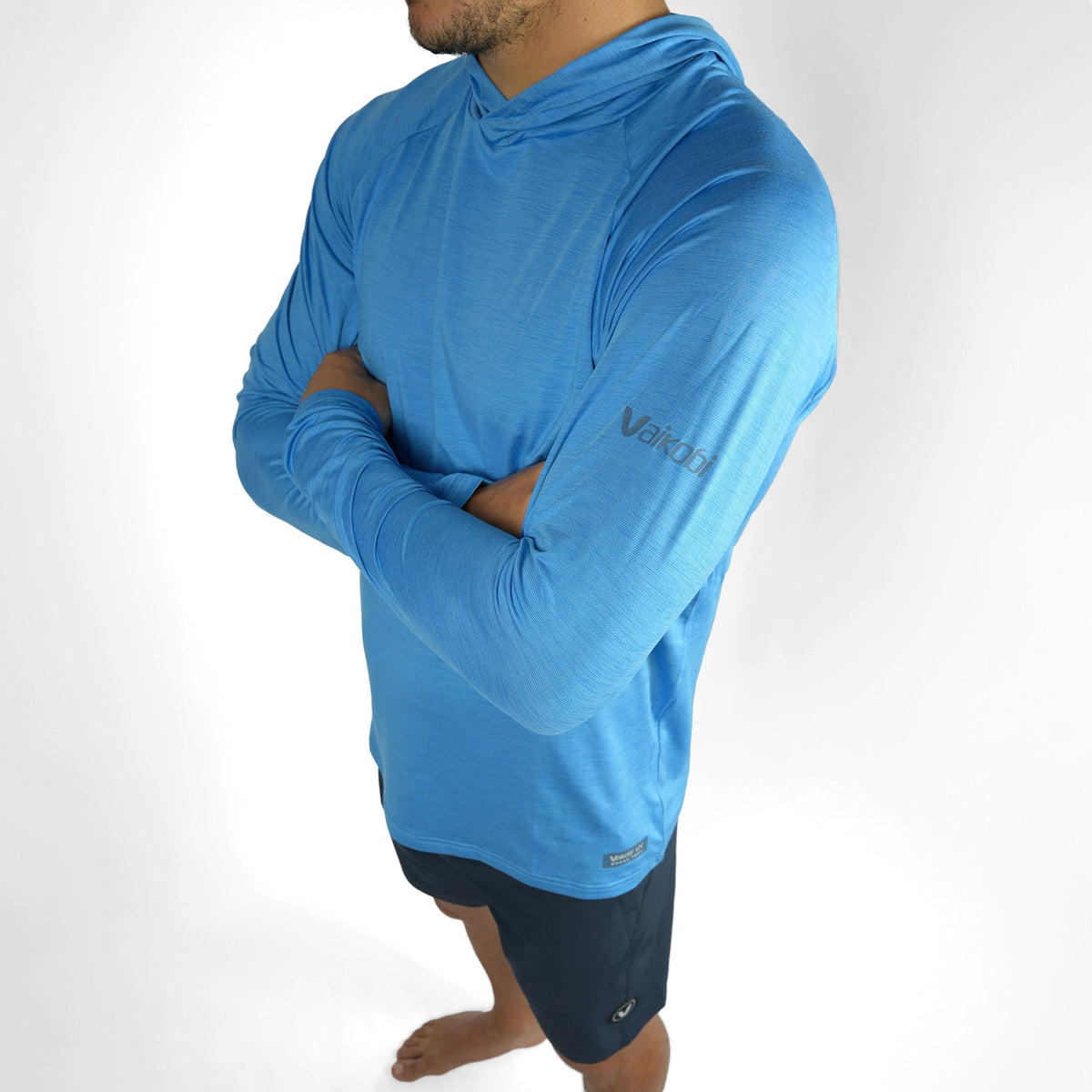 Vaikobi UV Ocean Tech Long Sleeve Hooded Top - Cyan