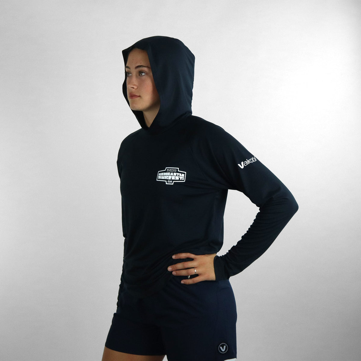Vaikobi Newcastle Surfest UV Ocean Tech Hooded Top - Charcoal