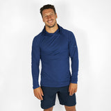 Vaikobi UV Ocean Tech Long Sleeve Hooded Top - Navy