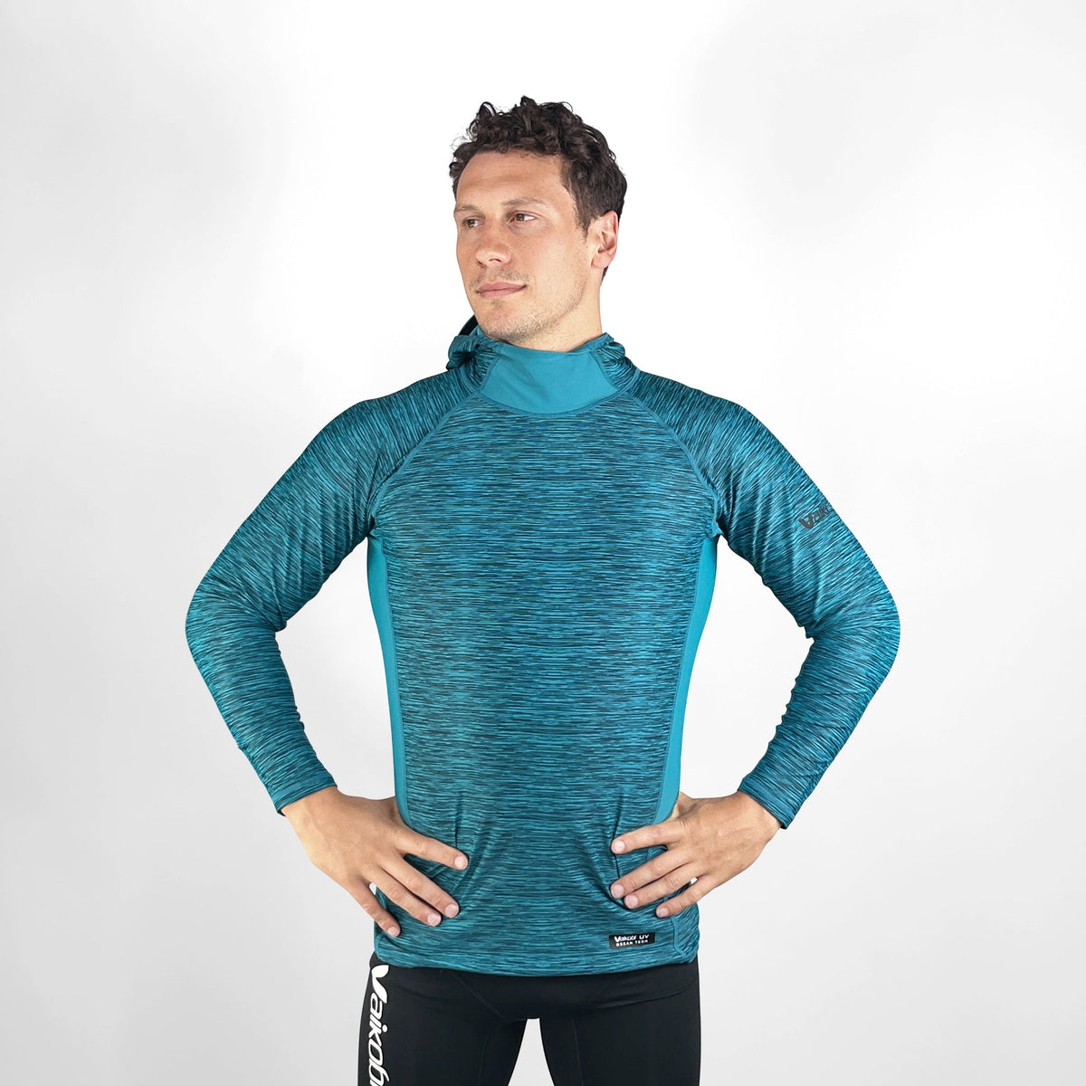 Vaikobi Hooded UV Long Sleeve Rash Top - Teal