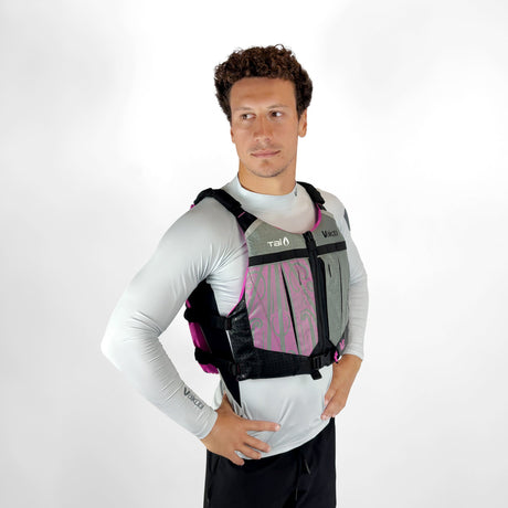 Vaikobi V4 PFD - Tai Paddles Pūhoro Design - Pink/Grey