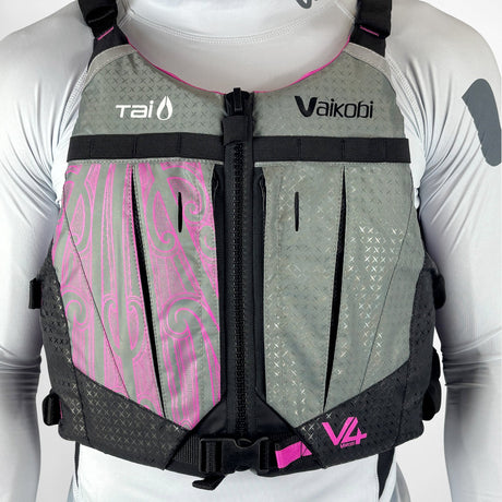 Vaikobi V4 PFD - Tai Paddles Pūhoro Design - Pink/Grey