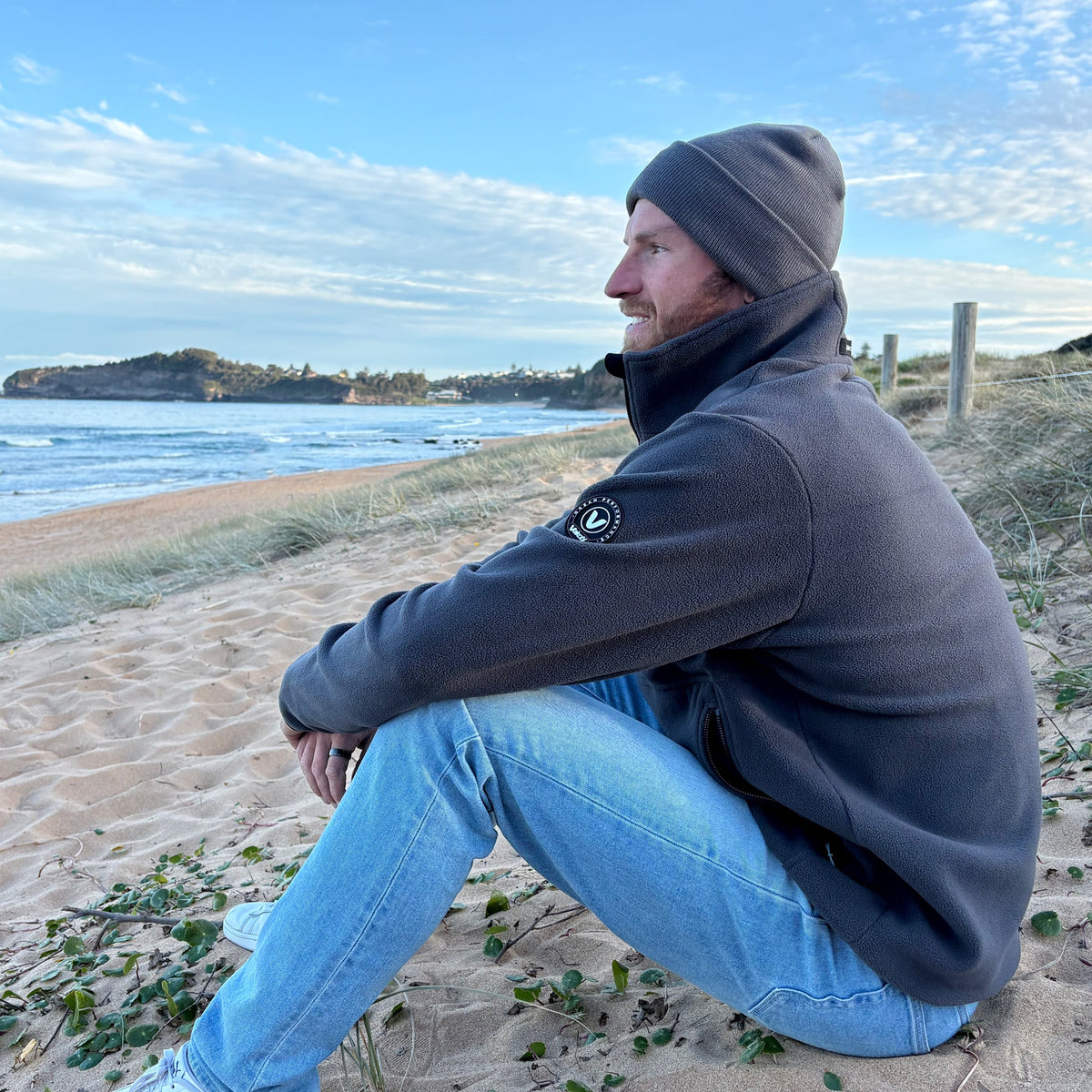 Vaikobi Microfleece Crew Jacket - Charcoal
