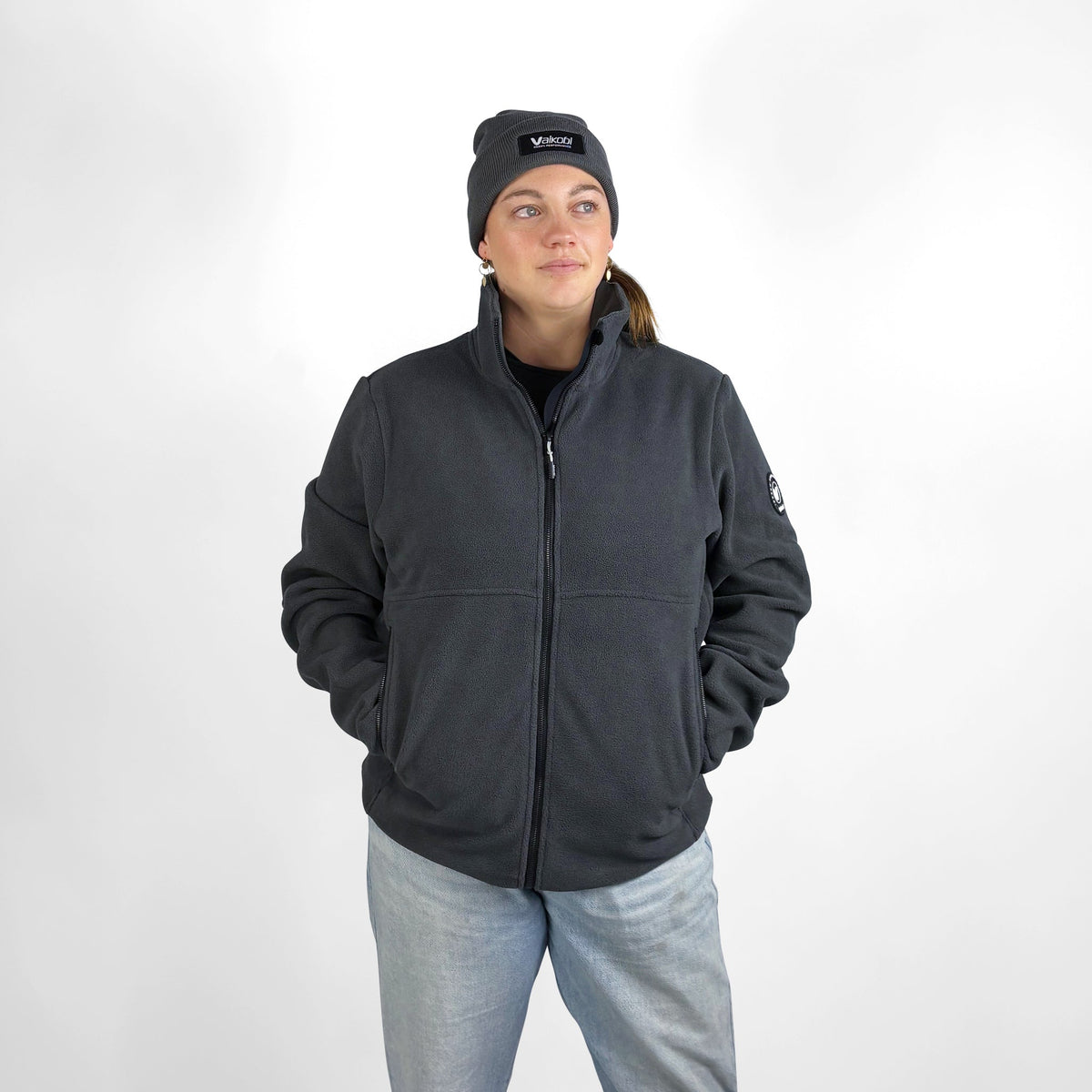 Vaikobi Microfleece Crew Jacket - Charcoal