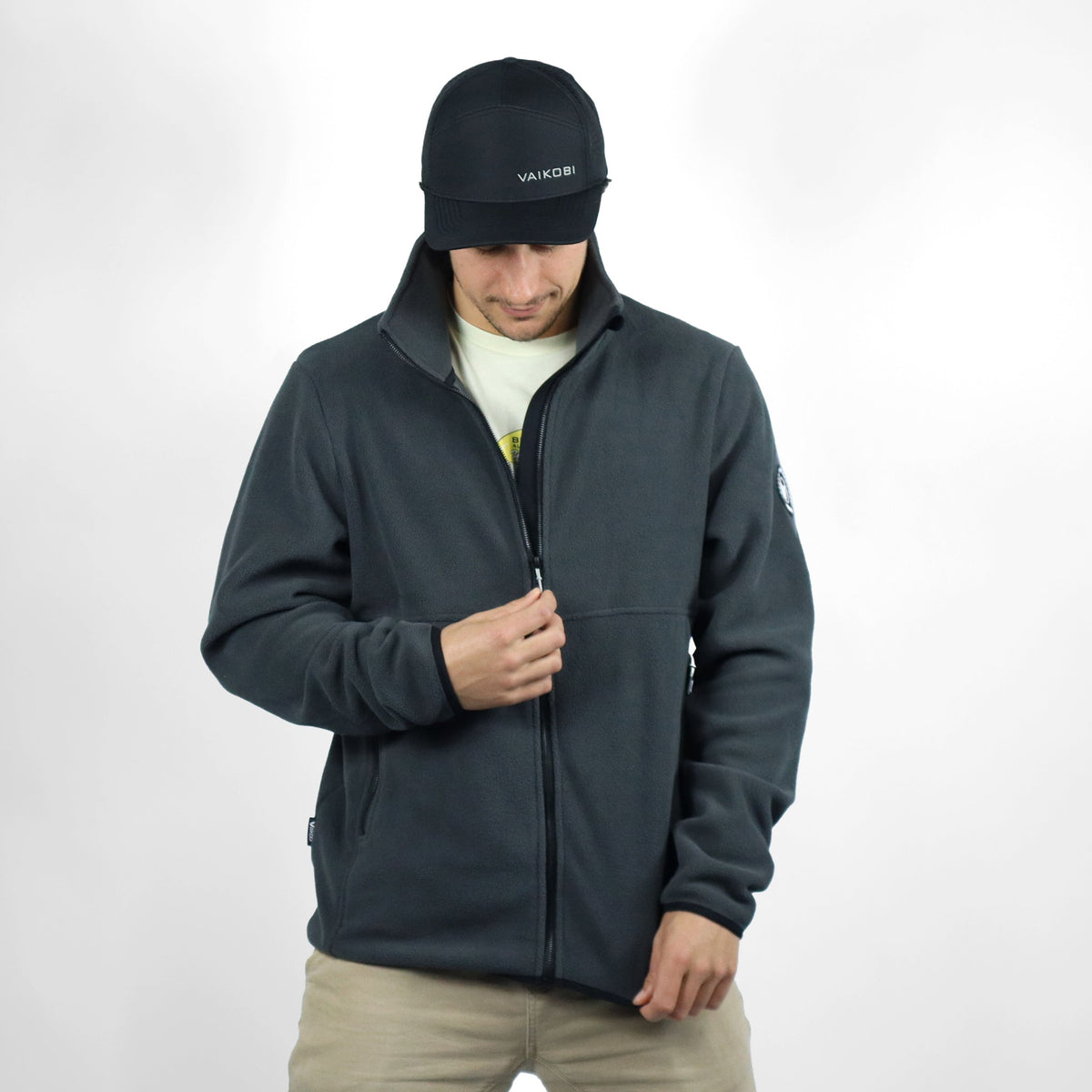 Vaikobi Microfleece Crew Jacket - Charcoal