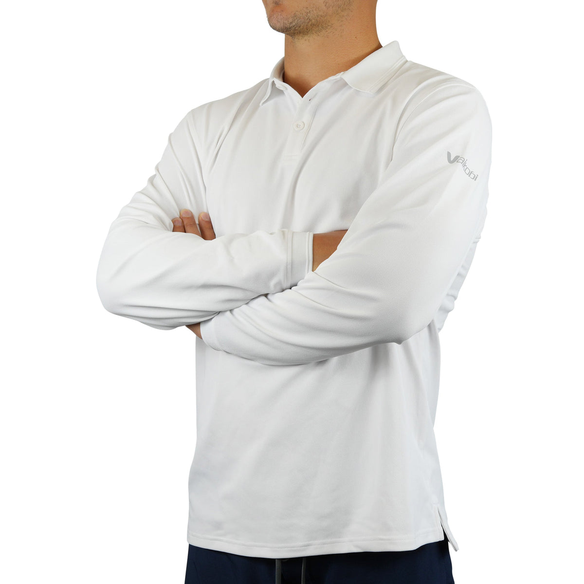 Vaikobi Antibes Long Sleeve Polo - White