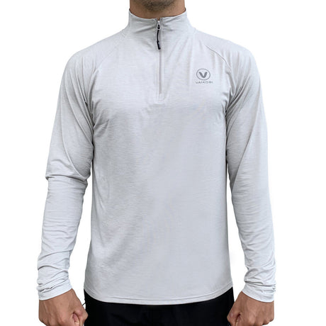 Vaikobi Uv Long Sleeve Zip Tech Top - Charcoal