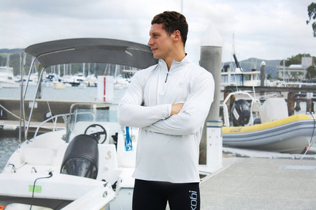 Vaikobi Uv Long Sleeve Zip Tech Top - Charcoal