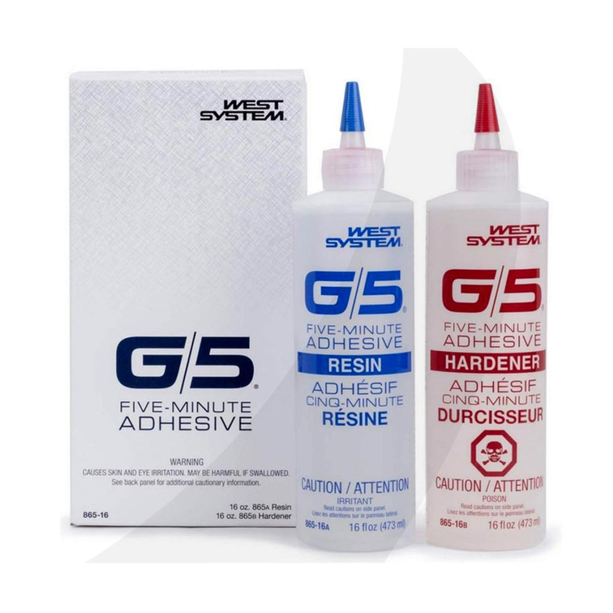 West System G/5 Five-Minute Adhesive, 2-part two,1 pt