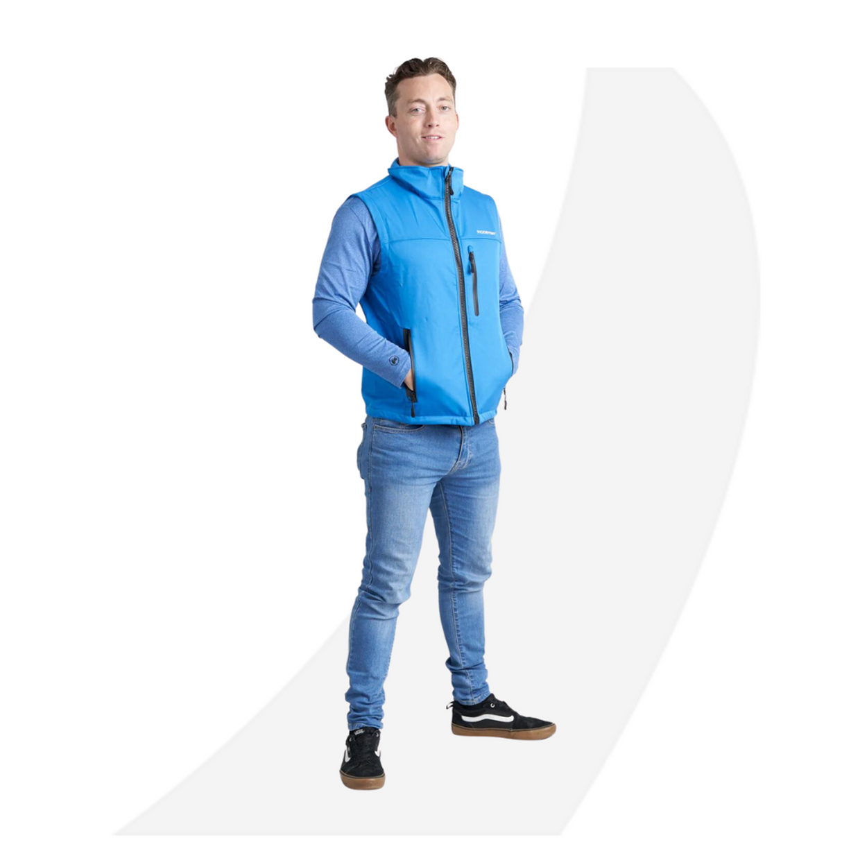 Rooster Soft Shell Gilet (Black, Blue)
