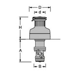 Antal Winch ST 44XT Hydraulic 2 Speed, 44:1, Chrome
