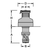 Antal Winch XT66 - Power 65, 7:1 - 2 Speeds- Alu + Hydra