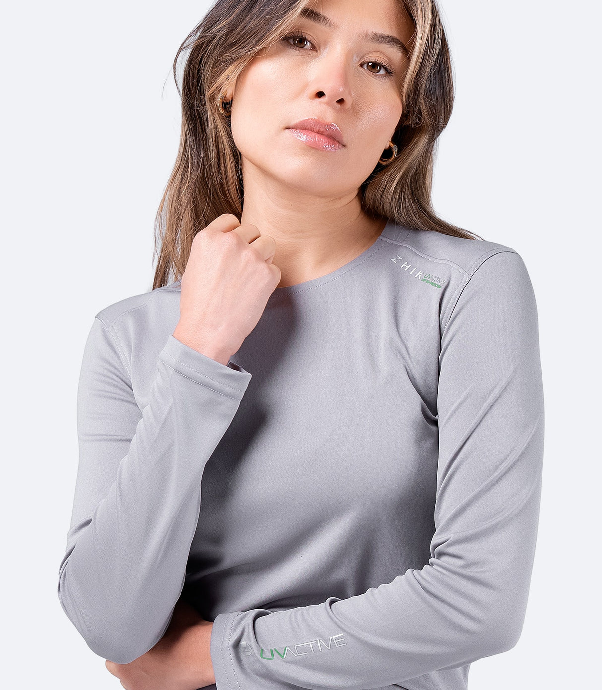 Zhik UVActive Long Sleeve Tech Top. Clearance sizes: Pink, White (M), Gray, Navy
