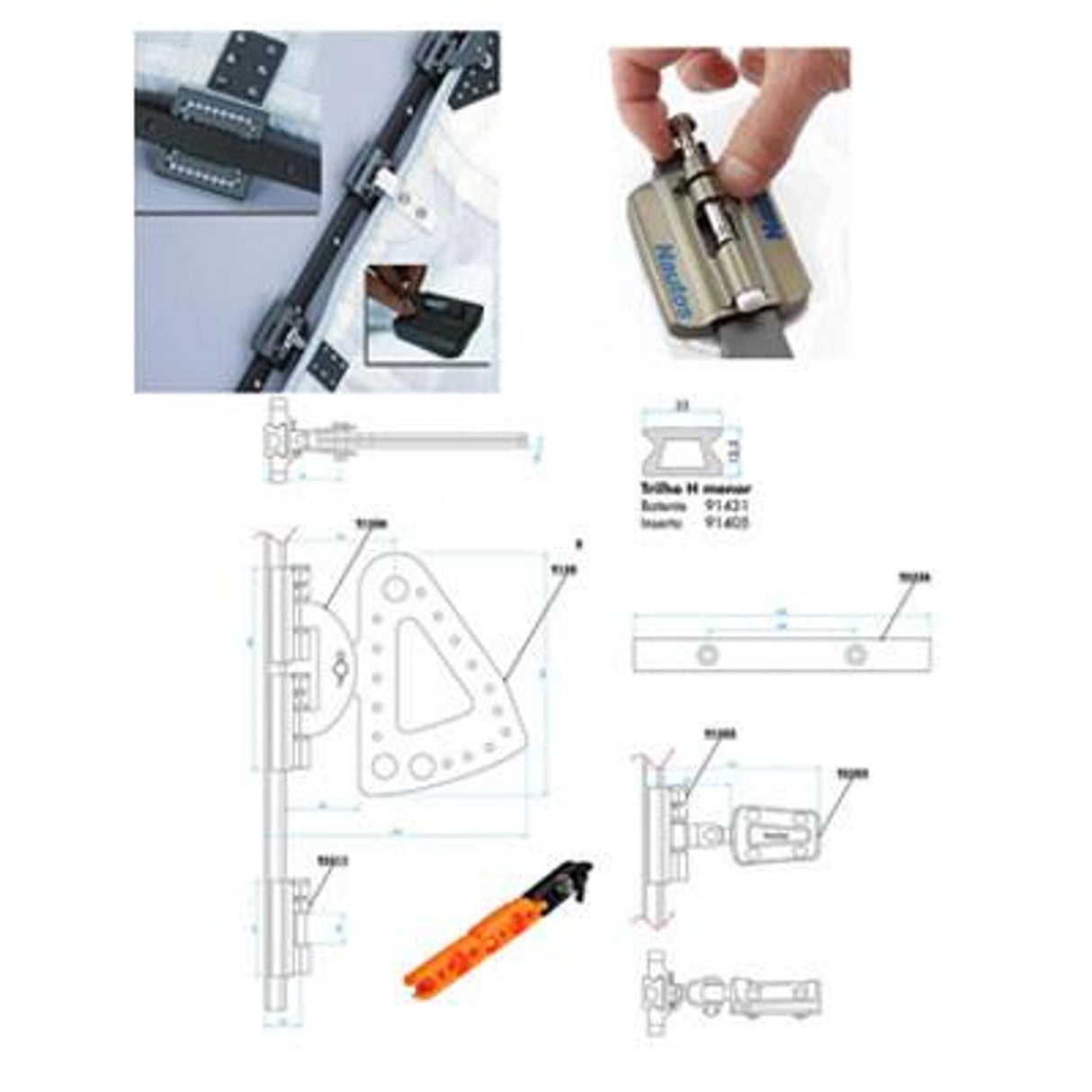 BC 001 - Batten Car System A Kit - Complete Set - For 28' Up To 34' Boat Length