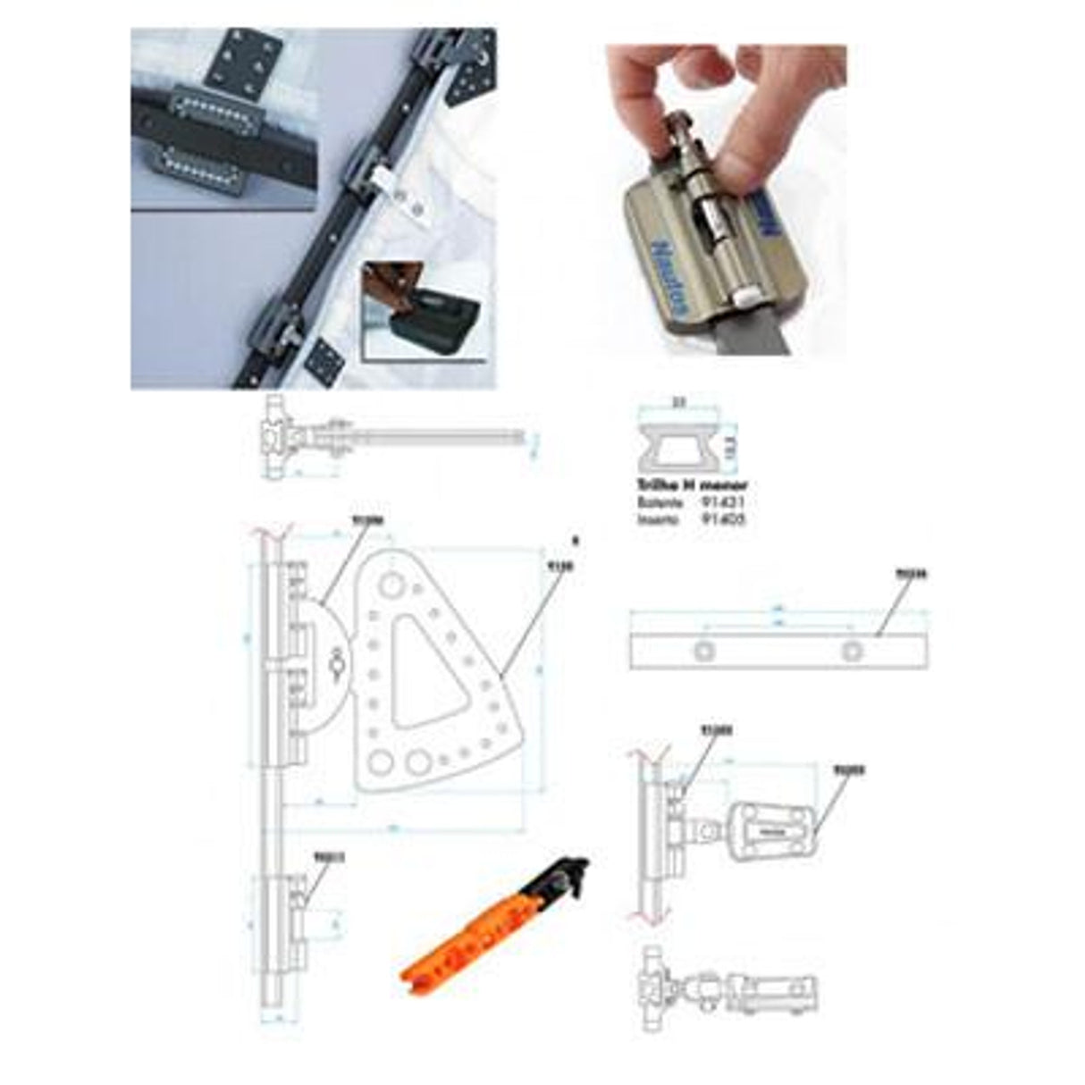 BC 002 - Nautos-Batten Car Kit System B - For Boats From 34' Up To 39' - Sell By Foot