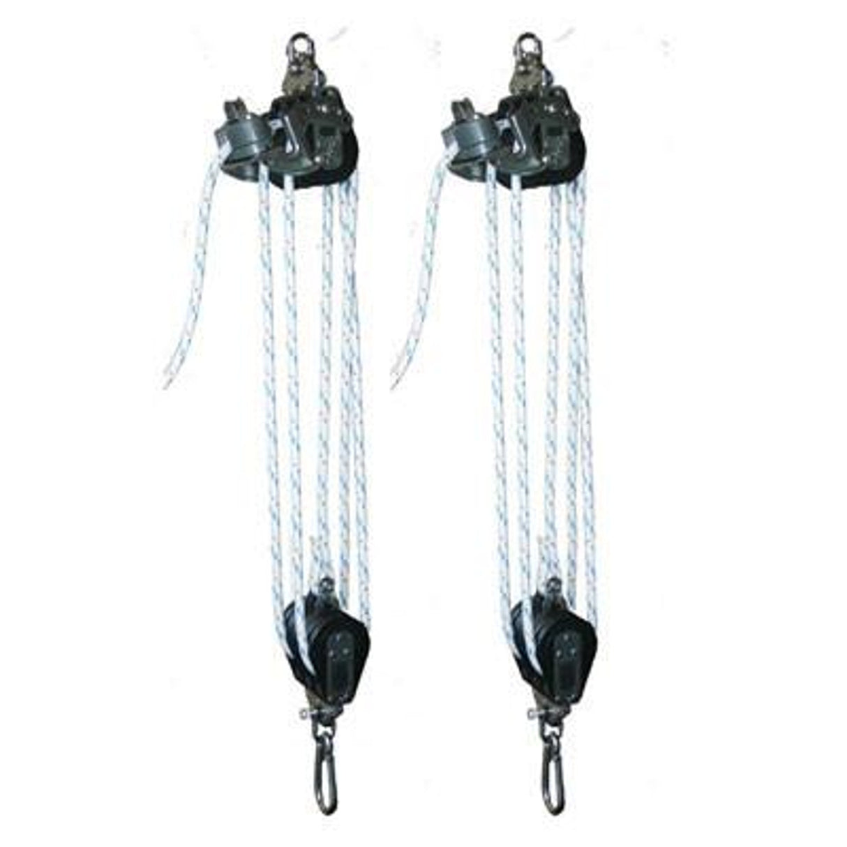 BL004 - Lift Tackle Large - Blocks with Cam Cleat and 3/8" Rope Included - Ready To Use